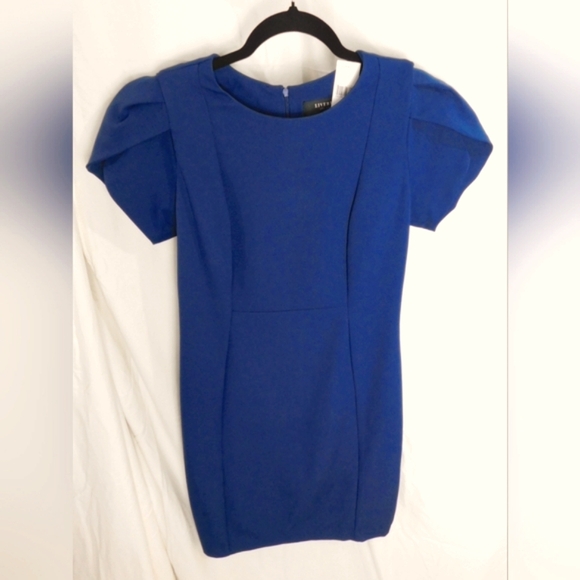 NWT Tulip Sleeve Sheath Dress Size 2 in Galaxy Color by Liverpool Los Angeles - Picture 2 of 8